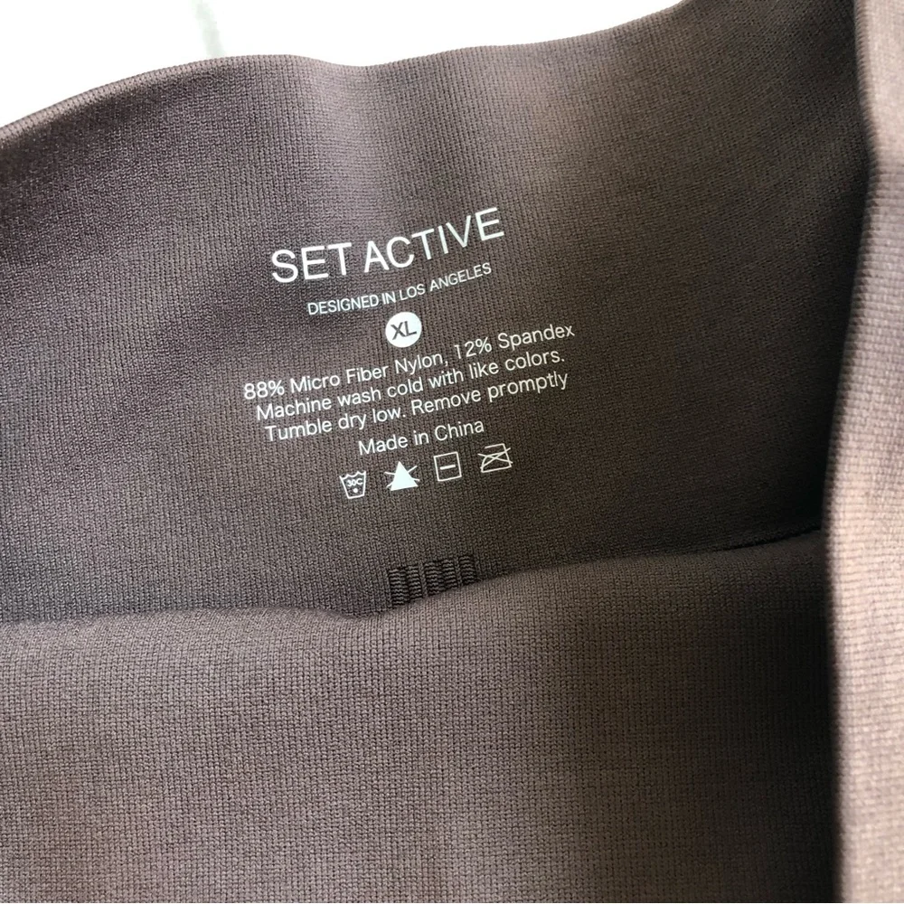 SET ACTIVE Legging and Shorts XL activewear matching workout set Pilates running